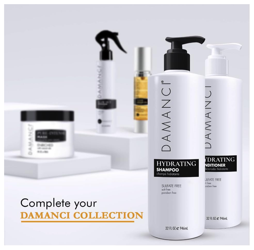 Damanci Hydrating Shampoo and Conditioner Duo, Sulfate Free Shampoo and Conditioner for Dry Hair, with Keratin and Collagen, Paraben and Salt Free Beauty & Personal Care DAMANCI