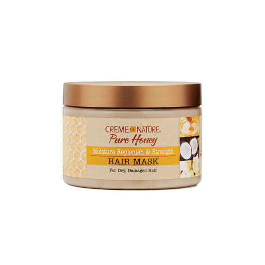 Hair Mask by Creme of Nature, Pure Honey, Coconut Oil and Shea Butter Formula, Moisture Replenish & Strength, 11.5 Oz Beauty & Personal Care Creme of Nature