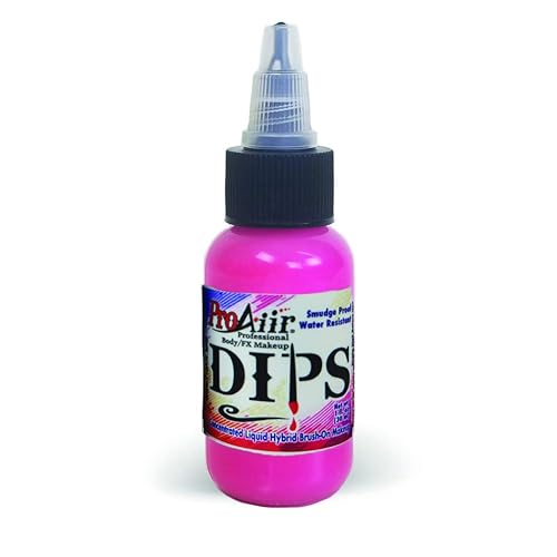 ProAiir Face and Body Painting Makeup - Brush on DIPS 1oz (30ml) Hot Pink Beauty & Personal Care ShowOffs Body Art