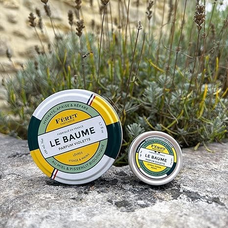 Feret Parfumeur Le Baume Multi-Purpose Balm - Violette - Natural Lip Balm with Shea Butter & Honey - Hydrating Moisturizer for Dry Skin, Lips Beauty and Personal Care Feret Parfumeur