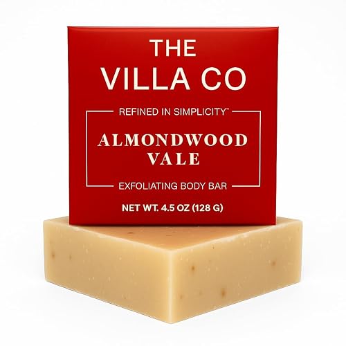 The Villa Co - Almondwood Vale | 4.5oz Exfoliating Body Bar for Women & Men | Artisan Made in USA | Natural Ingredients Beauty & Personal Care The Villa Co