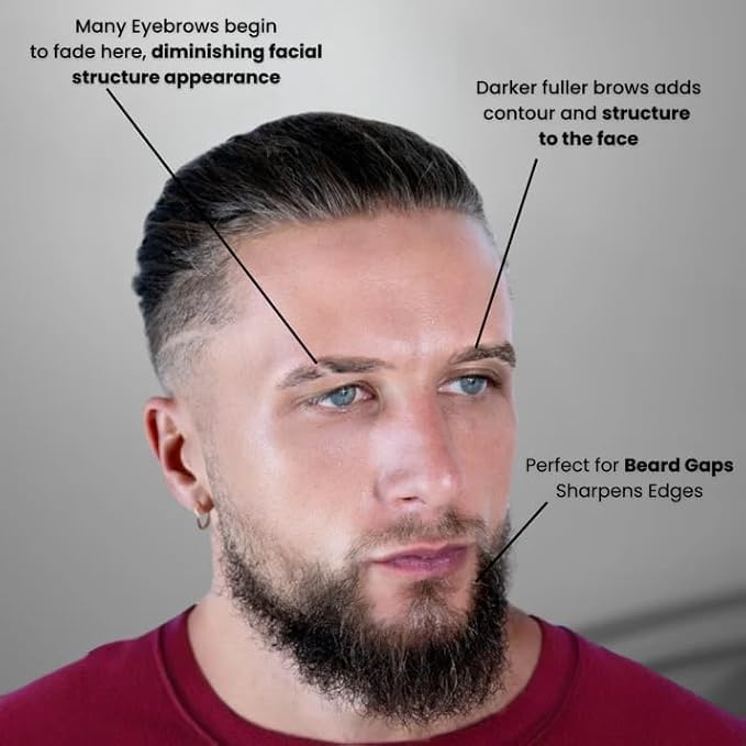 The Men Pen Complete Eyebrow Grooming Kit for Men | Scissors, Tweezers, Razors & 2 Eyebrow Filler Pens for Shaping | Trimming & Defining Brows | Light Beauty & Personal Care The Men Pen