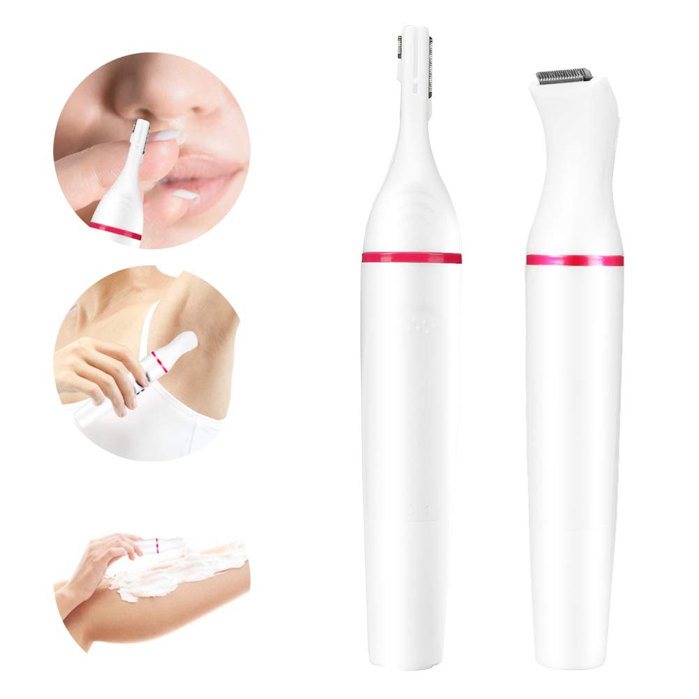 4-in-1 Electric Women Hair Shaver, Shaver Eyebrow Nose Bikini Hair Trimmer-Not Included Battery Beauty and Personal Care Brrnoo