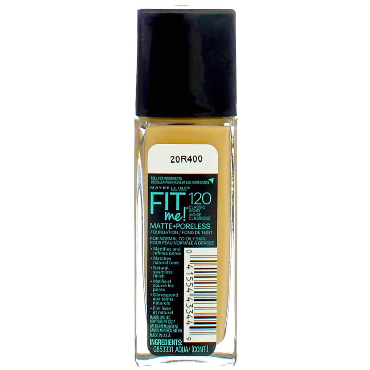 Maybelline New York Fit Me! Matte + Poreless Foundation, Classic Ivory [120] 1 oz (Pack of 5) Beauty & Personal Care MAYBELLINE