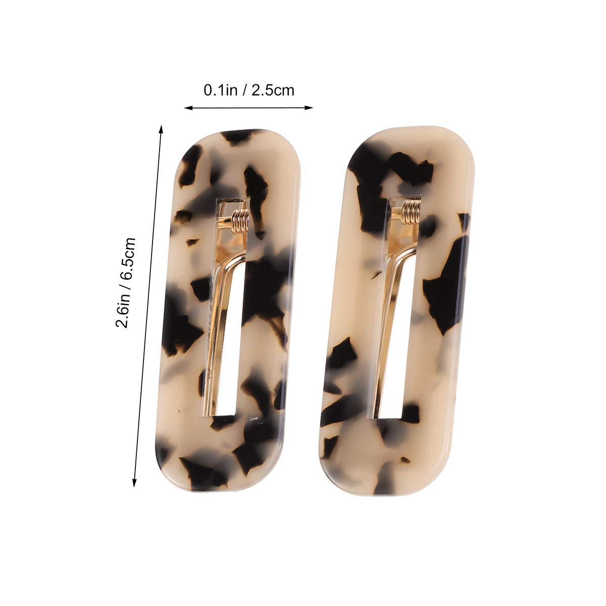 2 Pcs Tortoise Shell Hair Clips Leopard Barrettes Vintage Hair Clip for Girls Beauty & Personal Care Lurrose