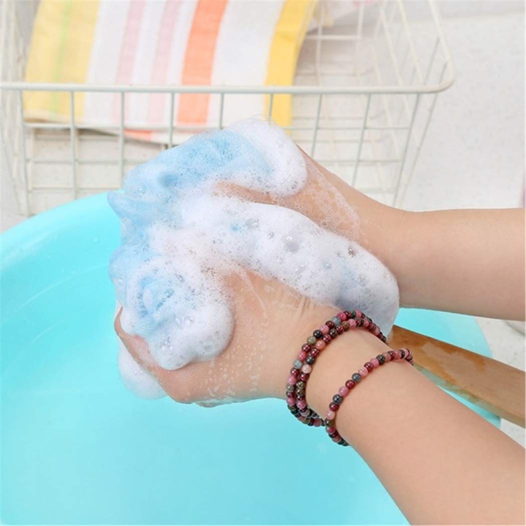 YingRen Exfoliating Brush-Shower Brush-Bathing Brush-Long Handle Hanging Soft Mesh Back Body Bath Shower Wooden Handle Scrubber Brush Sponge Grey Beauty and Personal Care YingRen