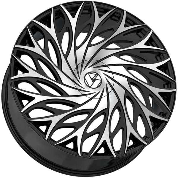 Azara AZA-525 20x8.5 5x108 5x114.3 +35 Cb 74.1 Gloss Black & Machined Beauty & Personal Care Azara
