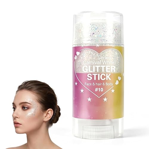 4th of July Glitter Stick, Patriotic Red White and Blue Face Hair Body Glitter Stick, 4th of July Outfits for Women Men, Sparkling Glitter Makeup Beauty & Personal Care TAQIYEZ