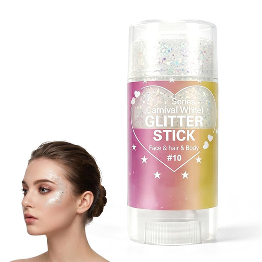 4th of July Glitter Stick, Patriotic Red White and Blue Face Hair Body Glitter Stick, 4th of July Outfits for Women Men, Sparkling Glitter Makeup Beauty & Personal Care TAQIYEZ