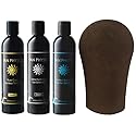 Tan Physics True Color Sunless Tanner, Exfoliator & Tan Extender 8oz with Tanning Mitt - Self-Tanning Lotion - Streak-Free, Natural Glow Beauty & Personal Care Tan Physics