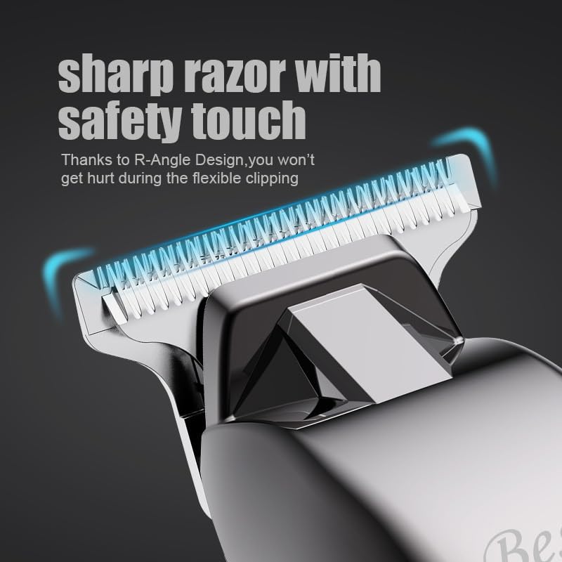 GLESVOWIO Pro Hair Clipper Professional Rechargeable Electric T-Shaped Contour Finishing Cutter Cordless Beauty and Personal Care GLESVOWIO