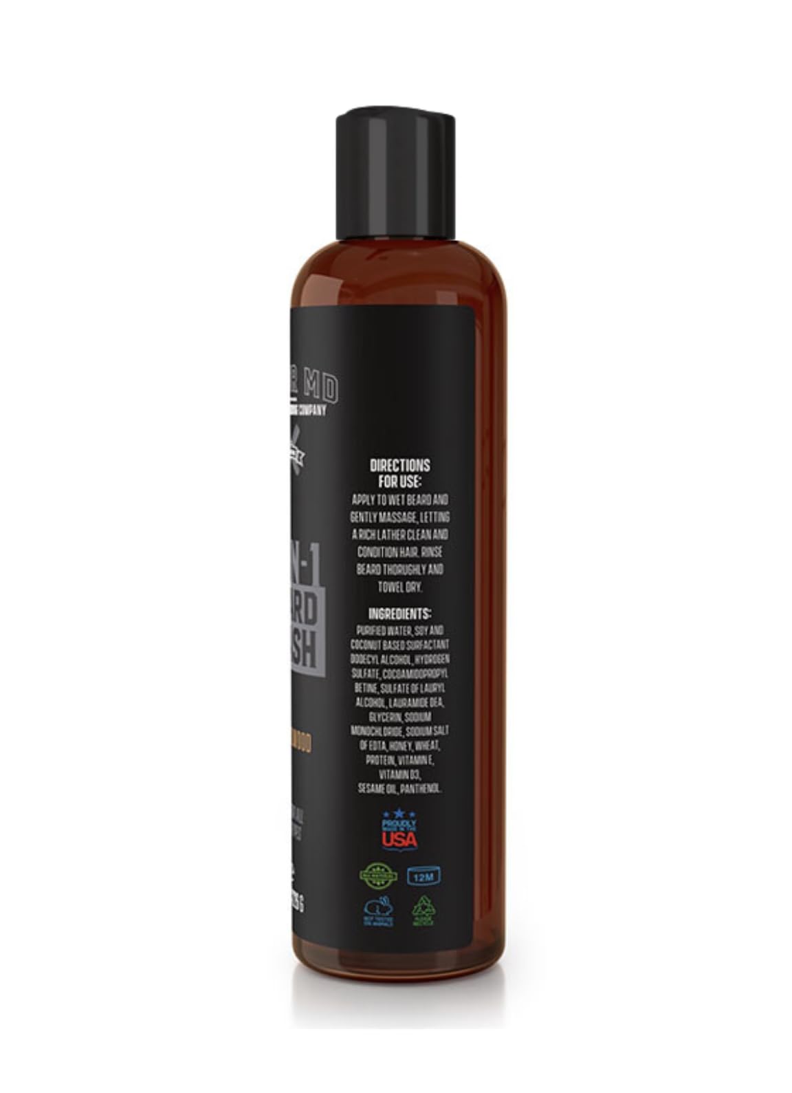 Razor MD Beard Wash for Men, 3-in-1 Beard Shampoo Conditioner and Nourishing, Men's Grooming with Natural Ingredients that Softens and Strengthens Beauty and Personal Care Razor MD
