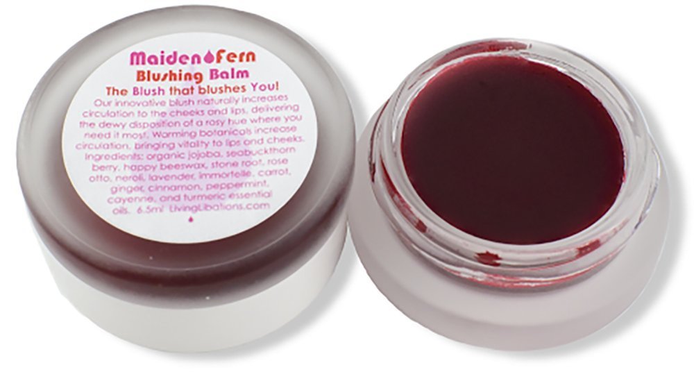 LIVING LIBATIONS - Organic Maiden Fern Blushing Balm | Natural, Wildcrafted Clean Beauty (.22 oz | 6.5 ml) Beauty & Personal Care LIVING LIBATIONS