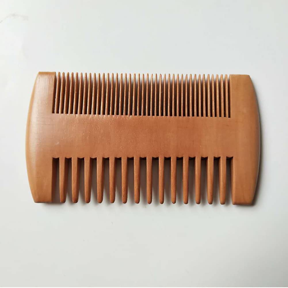 4 Pcs Wooden Beard Comb Double Sided Mustache Comb Beard Grooming Comb Fine Tooth Mustaches Comb Facial Hair Styling Comb for Men Beauty and Personal Care ccHuDE