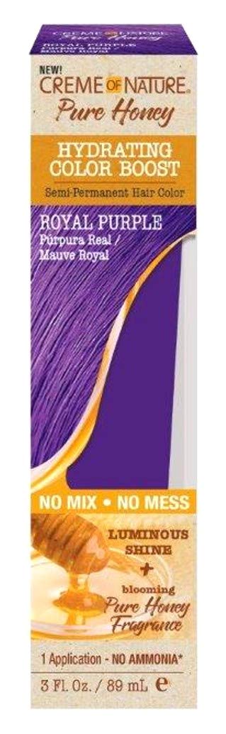 Creme Of Nature Pure Honey Hydrating Color Boost, Royal Purple, 3 Fl Oz Beauty & Personal Care Lottabody