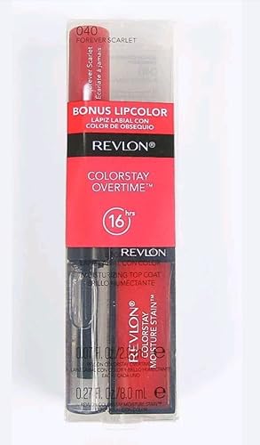 Revlon Overtime Moisture Stain - Forever Scarlet or Shanghai Sizzle (040) - 0.07 Oz Beauty & Personal Care REVLON