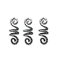 LQQQL Vikings Spiral Hair Beads Rings - Dreadlock Accessories, Norse Hair Coils & Pendants for Braids, Beards, Bracelets DIY (3 Small pcs) Beauty & Personal Care LQQQL