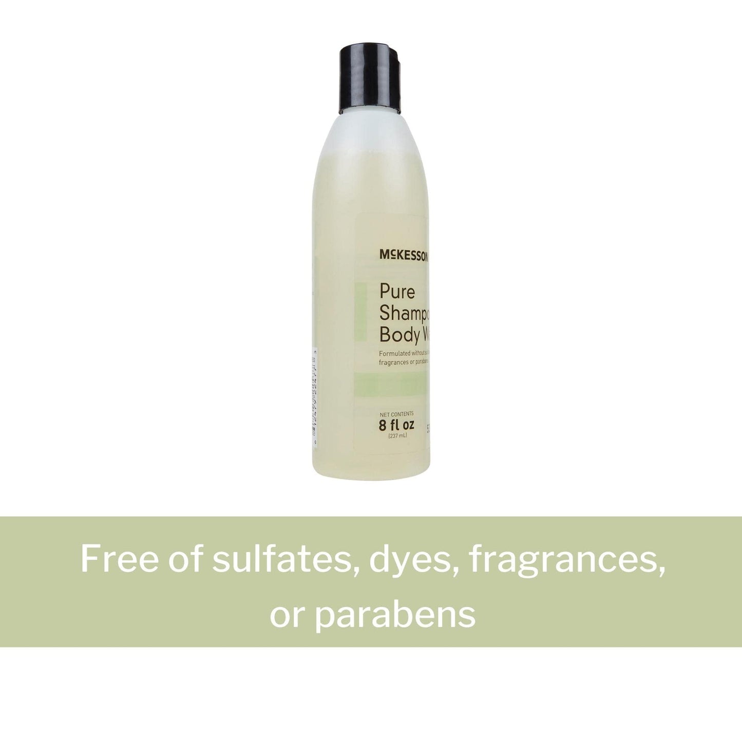 McKesson Pure Shampoo and Body Wash, Sulfates, Dyes, Fragrance and Parabens Free, Unscented, 8 oz, 1 Count Beauty & Personal Care McKesson