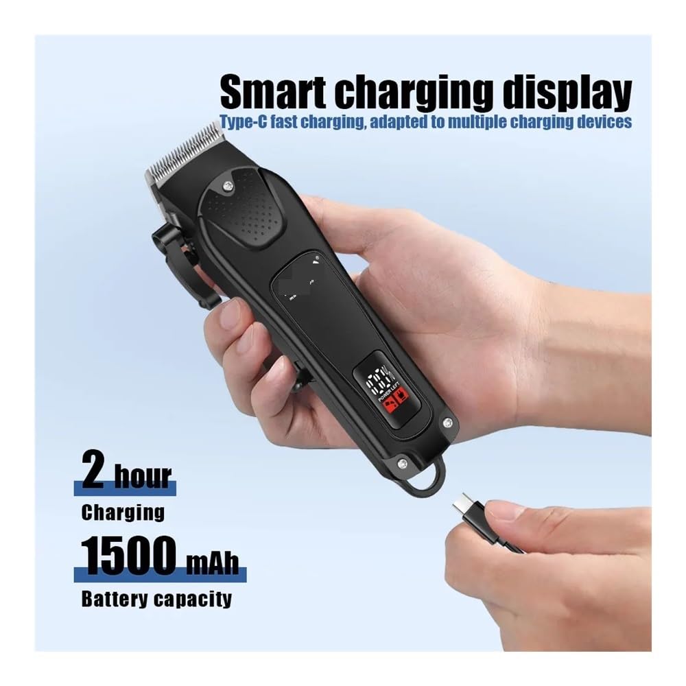 EWKYLSEM Hair Trimmer New Professional Cutting Machine Electric Shaver Trimmers with LCD Display Men's Clipper(Red) Beauty and Personal Care EWKYLSEM
