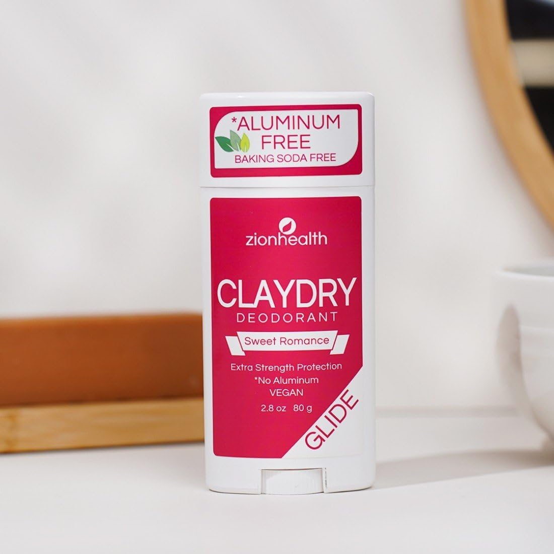 Zion Health Glide, ClayDry Deodorant, Sweet Romance, 2.8 oz (80 g) Beauty and Personal Care Adama Minerals