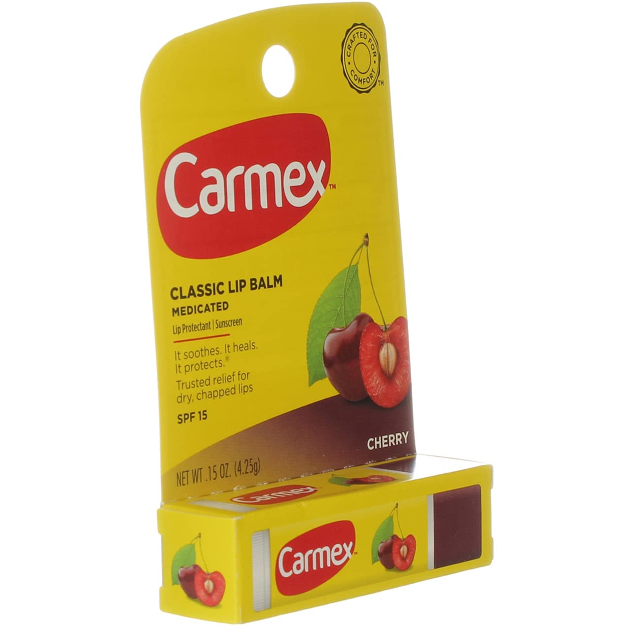 Carmex Cherry Flavor Lip Balm SPF 15 0.15 oz (Stick in Carded box) Beauty and Personal Care Carmex