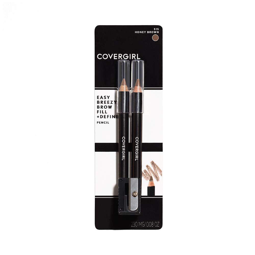 COVERGIRL - Easy Breezy Brow Fill + Define Brow Pencil, Sharpener Included, Long-Lasting, Deeply Pigmented, Blendable Formula, 100% Cruelty-Free Beauty & Personal Care COVERGIRL