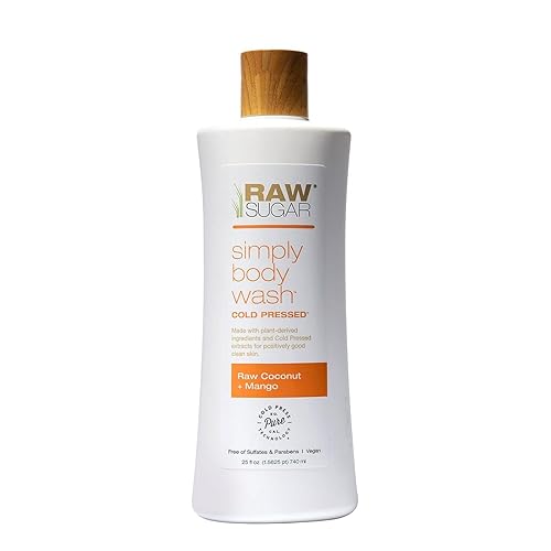 RAW SUGAR Simply Body Wash, (25 Fl Oz, Pack of 1) Bath Soap, Formulated without Sulfates & Parabens (Raw Coconut + Mango) Beauty & Personal Care RAW SUGAR