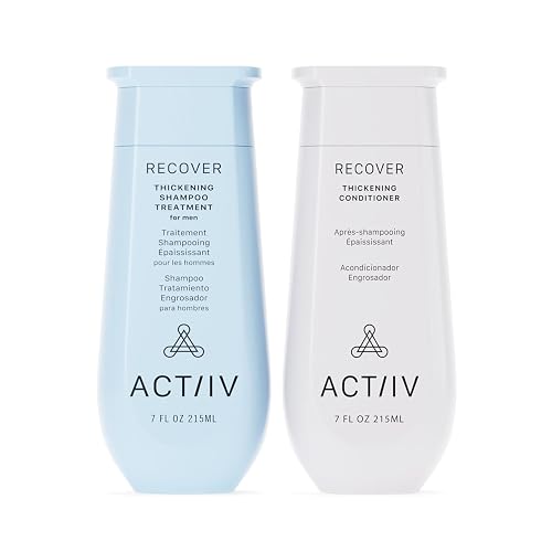 ACTIIV Recover Thickening Shampoo & Conditioner Bundle for Men (7 oz Each) - For Fine & Thinning Hair, Supports Fuller, Thicker-Looking Hair & Healthy Beauty & Personal Care ACTIIV