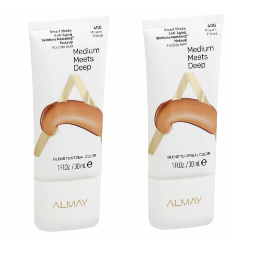 Pack of 2 Almay Smart Shade Anti-Aging Skintone Matching Makeup, Medium Meets Deep 400 Beauty & Personal Care Almay