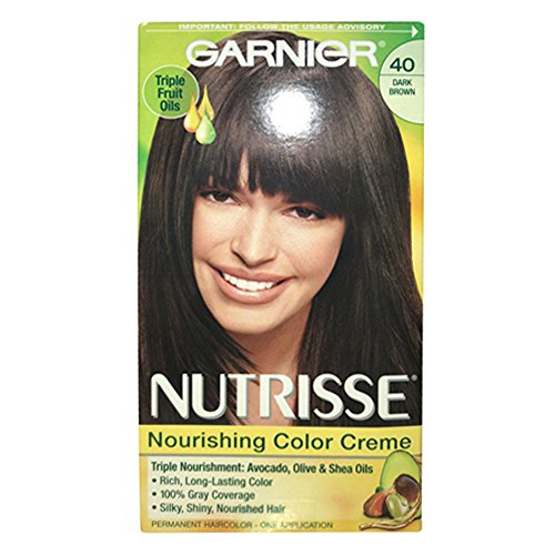 Garnier Nutrisse Haircolor Creme, Dark Brown [40] 1 ea (Pack of 6) Beauty & Personal Care Garnier