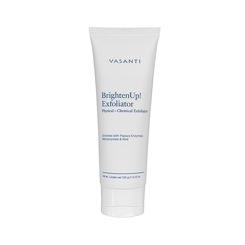 VASANTI Exfoliating Face Wash, Original Size (120g) - Enzymatic Face Rejuvenator which is Enriched with Papaya, Microcrystals, Aloe Vera - Get Healthy Beauty & Personal Care VASANTI