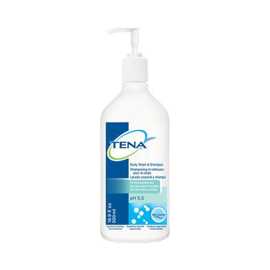 Tena 64365 Body Wash & Shampoo Pump Bottle 16.9 oz 10/Case Beauty & Personal Care TENA