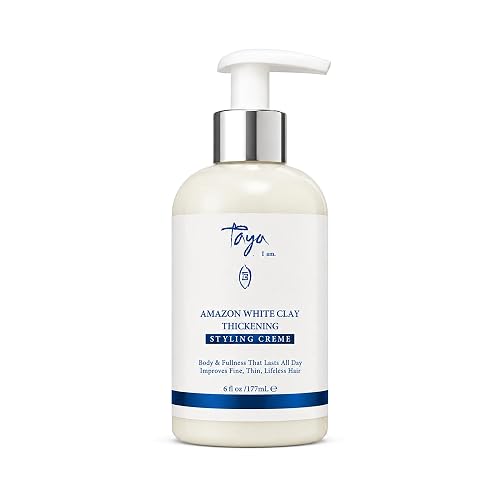 Taya Amazon White Clay Thickening Crème - Weightless Styling Cream for Fuller Hair - Sulfate and Paraben Free Natural Hair Care for Women (6 fl oz) Beauty & Personal Care TAYA I AM.