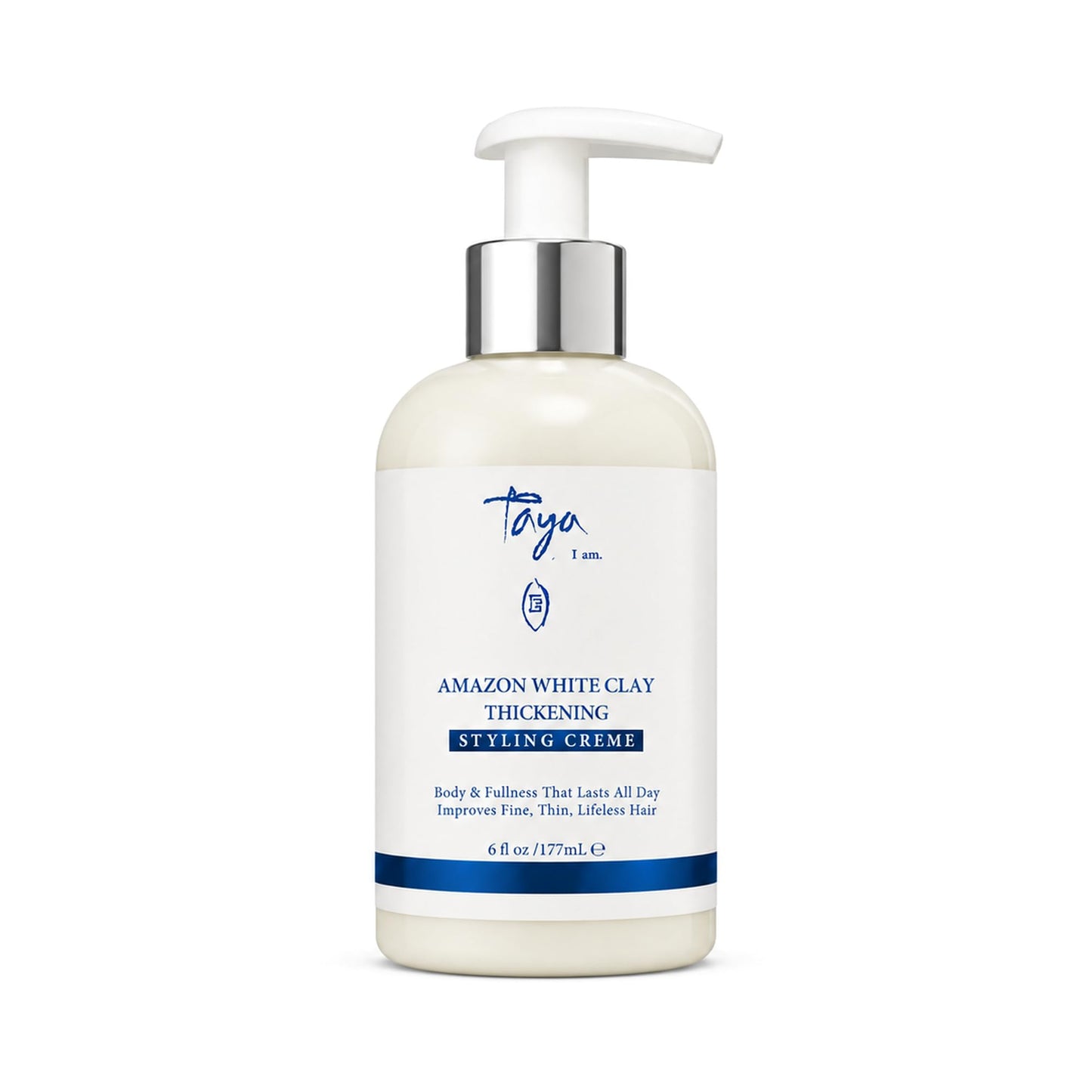 Taya Amazon White Clay Thickening Crème - Weightless Styling Cream for Fuller Hair - Sulfate and Paraben Free Natural Hair Care for Women (6 fl oz) Beauty & Personal Care TAYA I AM.