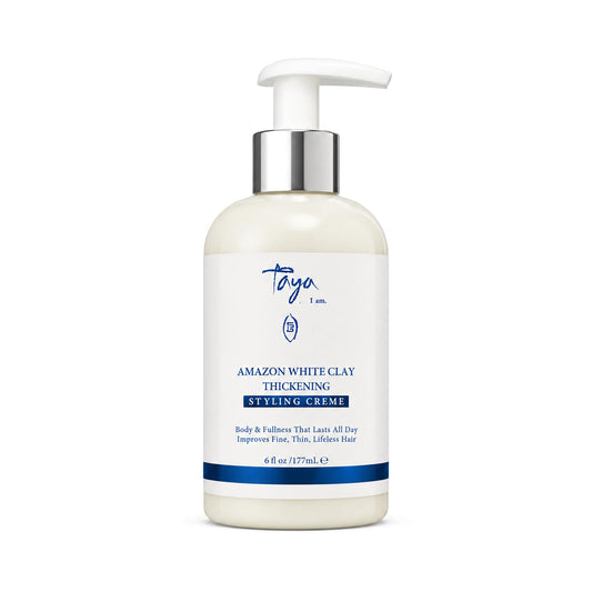 Taya Amazon White Clay Thickening Crème - Weightless Styling Cream for Fuller Hair - Sulfate and Paraben Free Natural Hair Care for Women (6 fl oz) Beauty & Personal Care TAYA I AM.