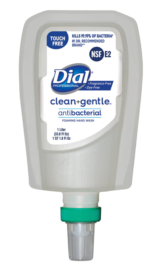 Dial Clean + Gentle Antibacterial Foaming Hand Wash, Fragrance and Dye-Free, FIT Universal Touch-Free, 1L Dispenser Refill (Pack of 3) Beauty & Personal Care Dial