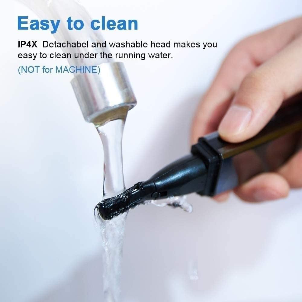 LEONYS Ear and Nose Hair Trimmer for Men & Women, 4 in 1 Electric Eyebrow Trimmer Painless Nose Clippers Facial Hair Remover Waterproof with Dual Edge Beauty and Personal Care LEONYS