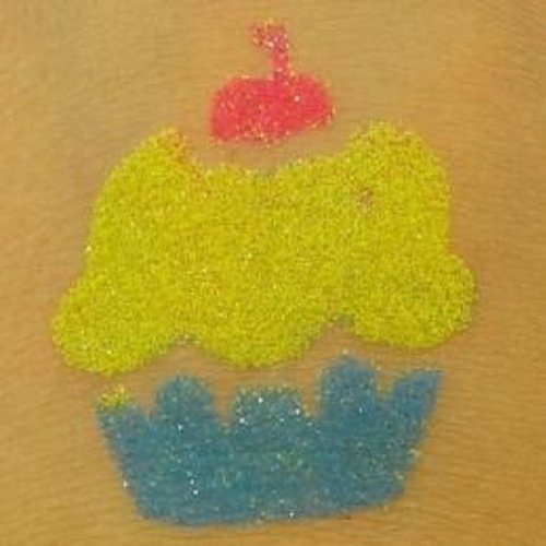 Neon Shimmer Glimmer Body Art Glitter for Children Temporary Tattoos (Neon Blue) Beauty & Personal Care Rubies