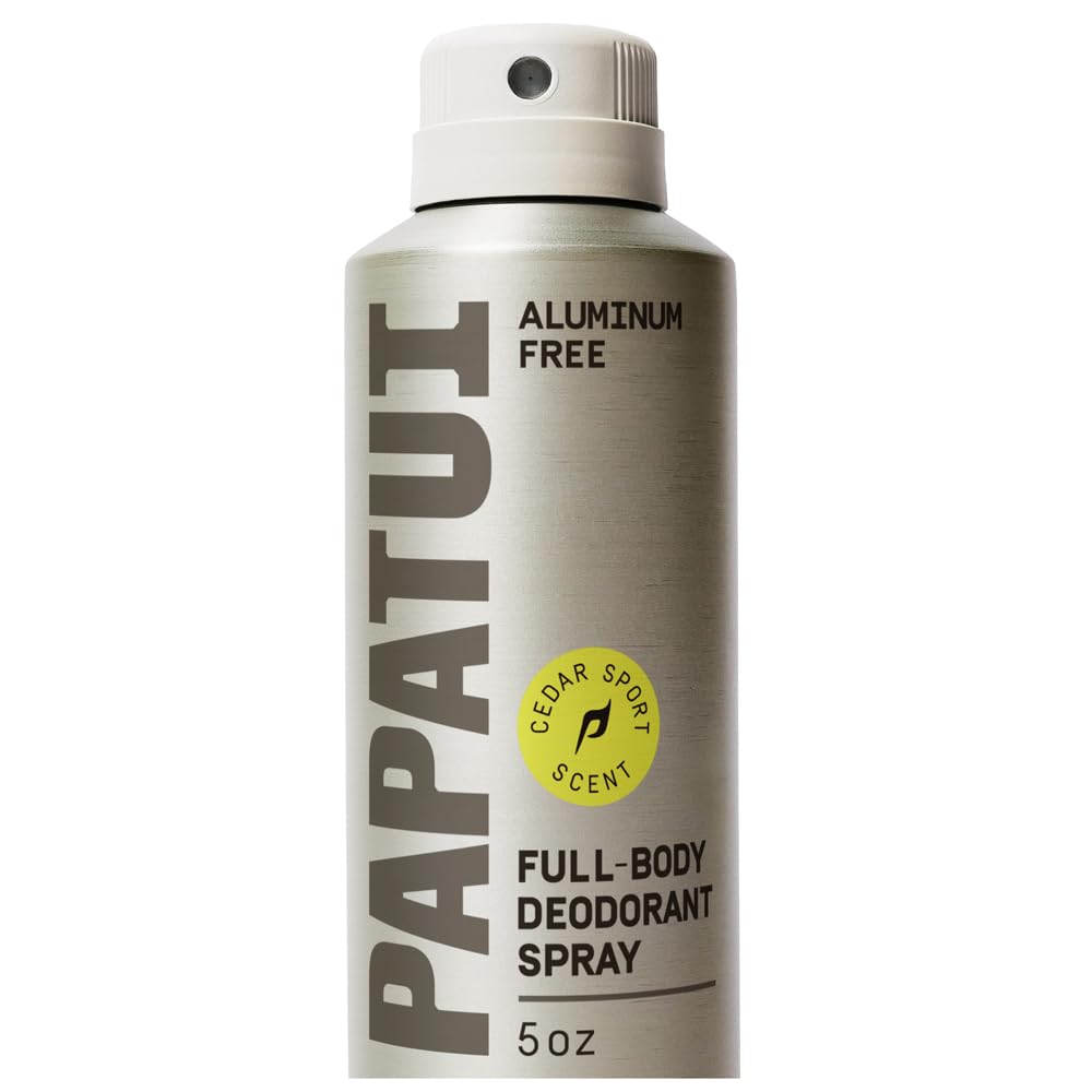 PAPATUI by Dwayne Johnson Full Body Deodorant Spray for Men - Aluminum-Free Odor Protection, Moisture Absorption, Long Lasting Scent - Cedar Sport Beauty and Personal Care PAPATUI