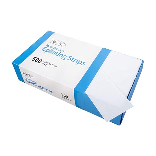 ForPro Professional Collection Non-Woven Epilating Strips, White, Tear-Resistant, Pre-Cut Strips For Hair Removal, 3" W x 9" L, 500-Count Beauty & Personal Care ForPro Professional Collection