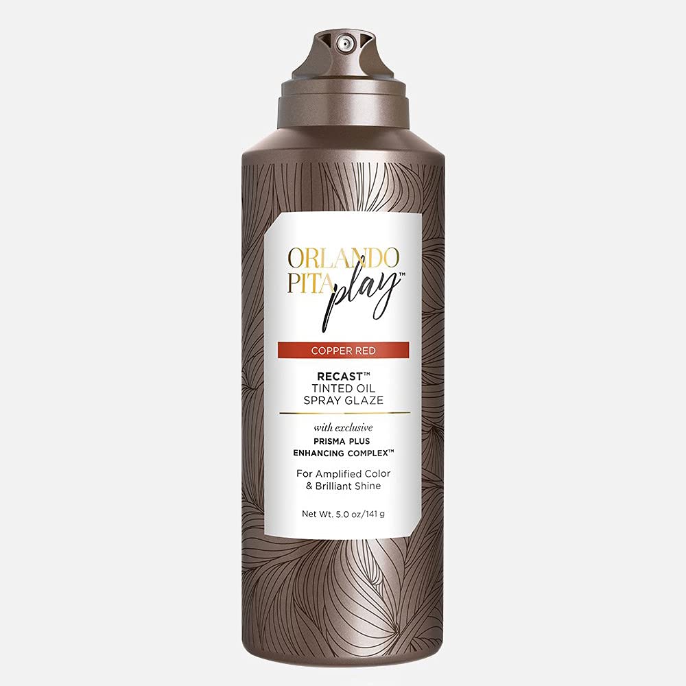 ORLANDO PITA PLAY Recast Tinted Oil Spray Glaze, Quickly Refreshes Color & Adds A High-Shine Finish, Copper Red, 5.2 Oz Beauty & Personal Care ORLANDO PITA PLAY