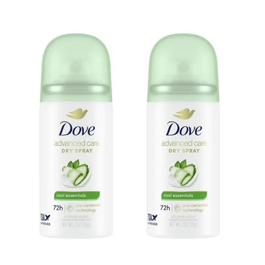 Dove Advanced Care Travel Size Antiperspirant Deodorant Dry Spray Cool Essentials Pro Ceramide Technology, 1 oz (2 pack) Beauty and Personal Care Dove