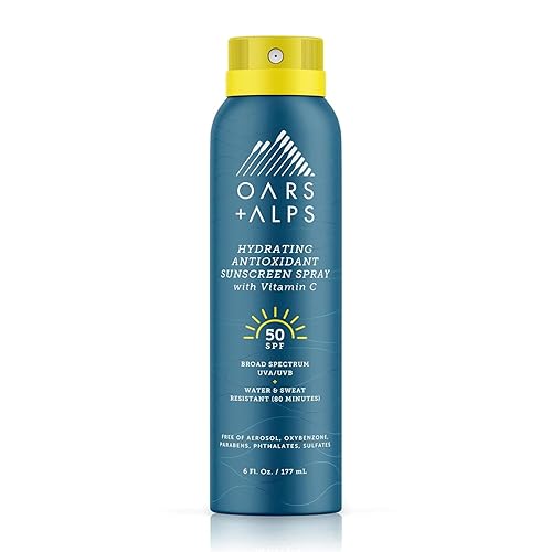 Oars + Alps Sunscreen Spray for Face & Body Spray Sunscreen Infused with Vitamin C & Antioxidants, No White Residue, Water & Sweat Resistant, All Skin Beauty & Personal Care Oars + Alps