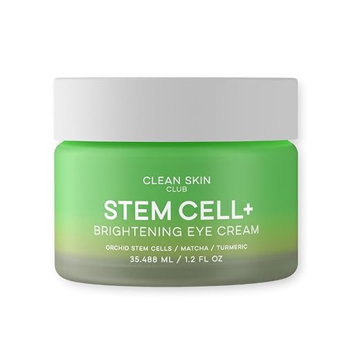CLEAN SKIN CLUB Brightening+ Stem Cell Eye Cream, Reduces Dark Circles & Puffiness, Fragrance Free, 1.2 fl oz (Pack of 1) Beauty & Personal Care CLEAN SKIN CLUB