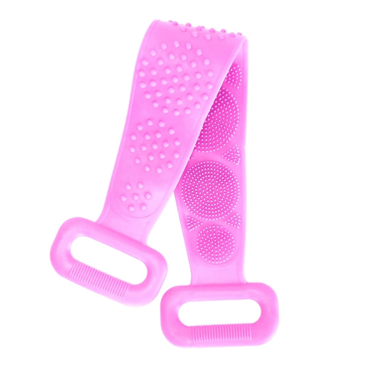 Silicone Back Scrubber Belt For Shower Exfoliating Foaming Body Wash Strap Brush Bristles Massage Dots with Adhesive Beauty and Personal Care iMounTEK