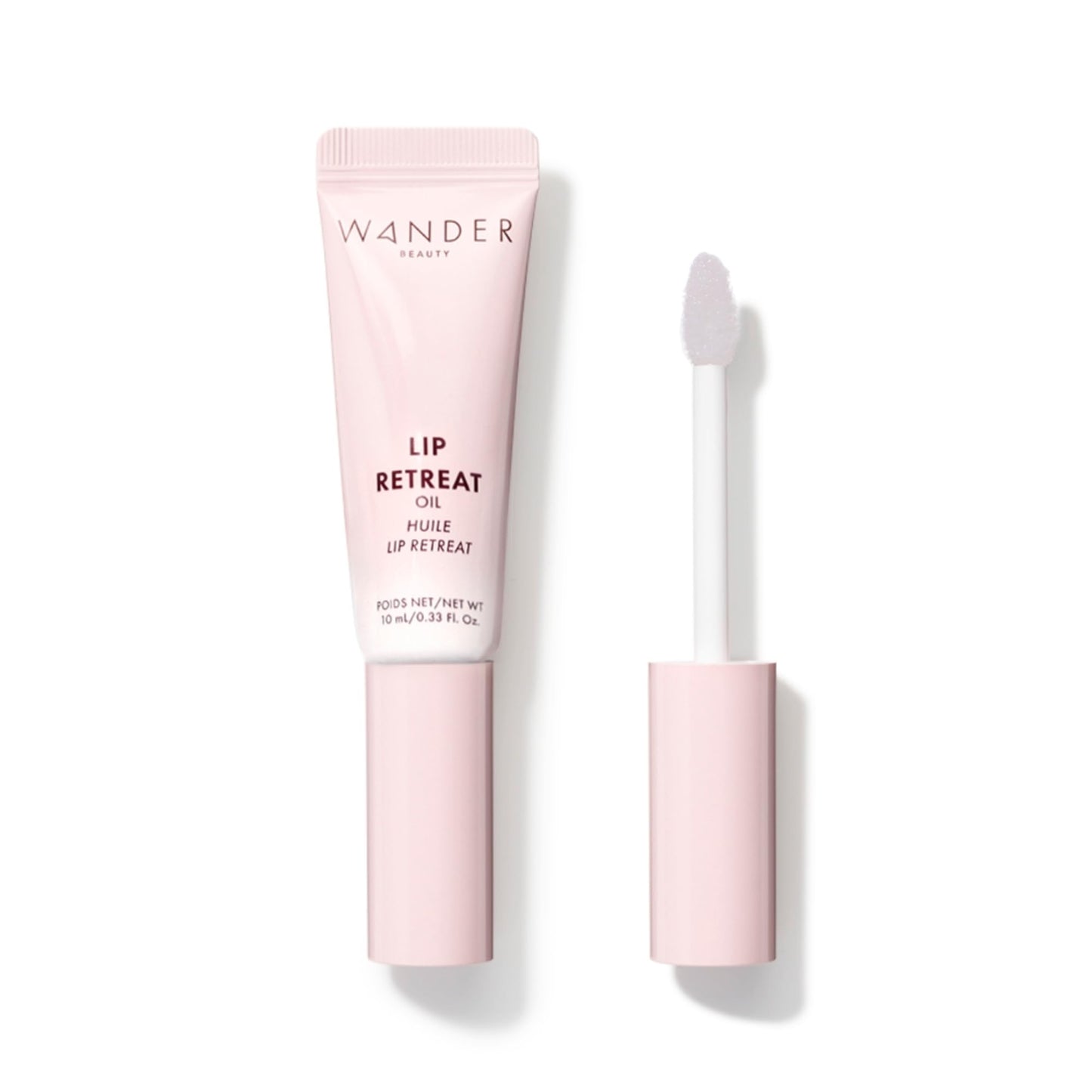 Wander Beauty Lip Retreat Oil - Oasis Glow (Shimmery Clear) - 4-in-1 Tinted Oil + Moisturizing Gloss with Avocado, Vitamin E and Rosehip - Hydrating Beauty & Personal Care Wander Beauty