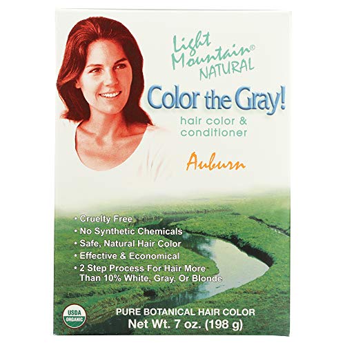 Light Mountain Natural Color The Gray! Hair Color & Conditioner, Auburn, 7 oz (197 g) (Pack of 2) Beauty & Personal Care LIGHT MOUNTAIN