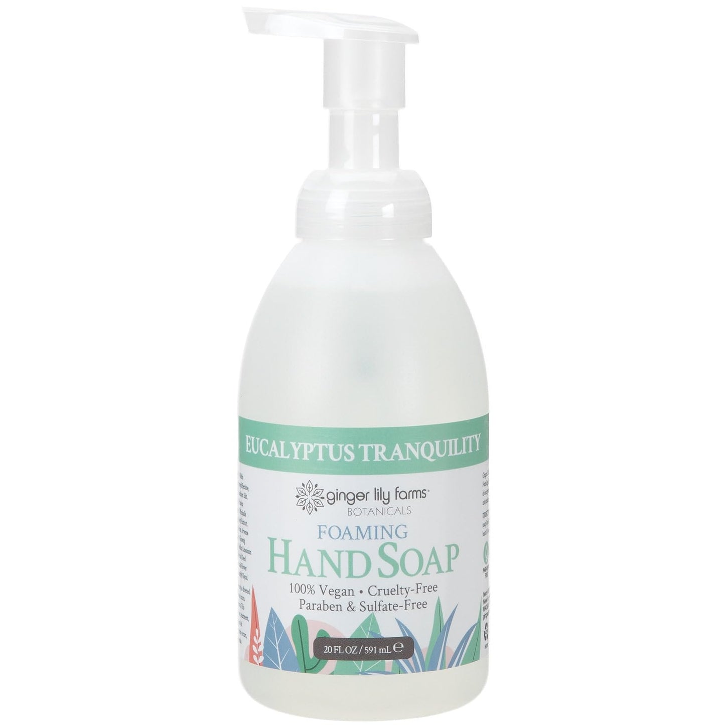 Ginger Lily Farms Botanicals All-Purpose Foaming Hand Soap Refill, 100% Vegan & Cruelty-Free, Eucalyptus Tranquility Scent, 20 Fl Oz (Pack of 1) Beauty & Personal Care Ginger Lily Farms