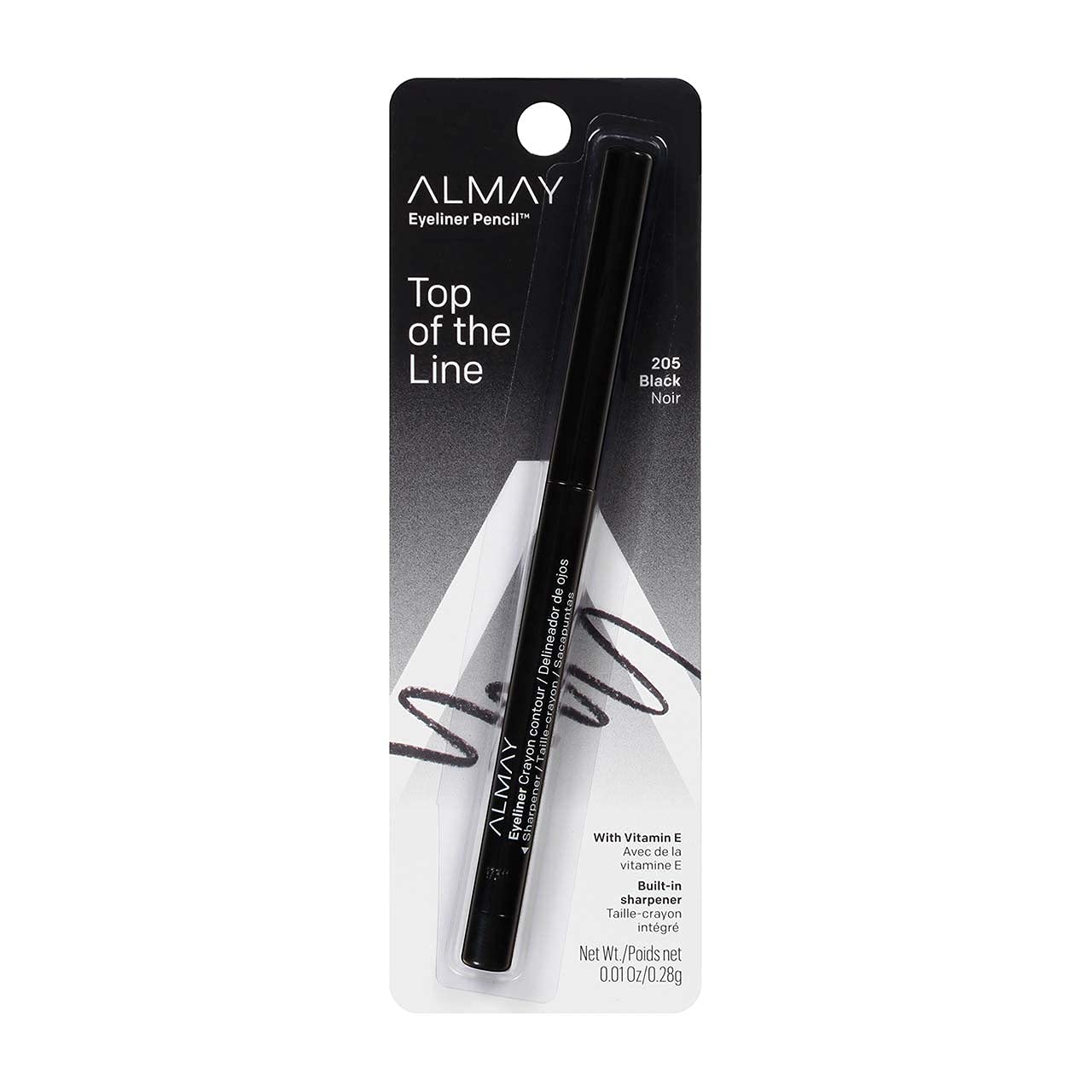 Almay Eyeliner Pencil, Black [205], 0.01 oz (Pack of 6) Beauty & Personal Care Almay