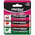ChapStick Classic Spearmint, Cherry and Strawberry Lip Balm Tubes Variety Pack - 3 x 0.15 Oz (Pack of 12) Beauty & Personal Care ChapStick